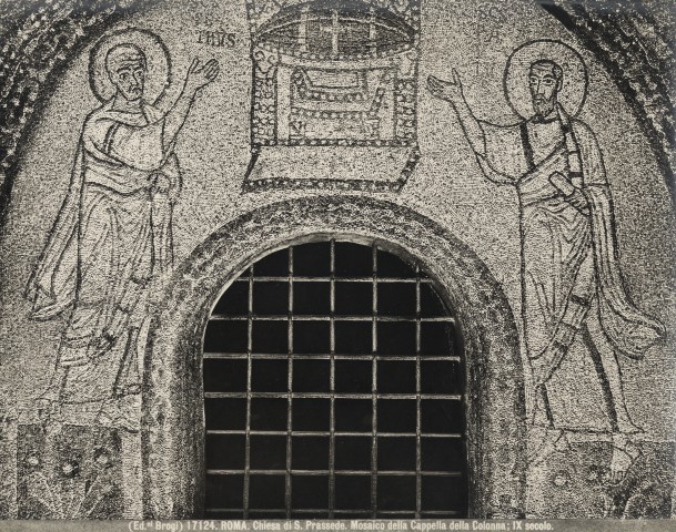 Brogi — Roma. Chiesa di S. Prassede. Mosaico della Cappella della Colonna; IX secolo. — insieme